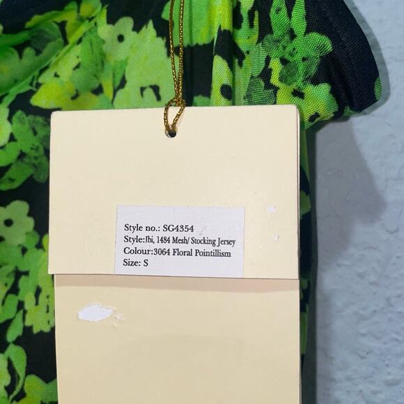 Stine Goya Lydia Slip Dress in Pointilism Green Floral Size Small NWT - Picture 6 of 12